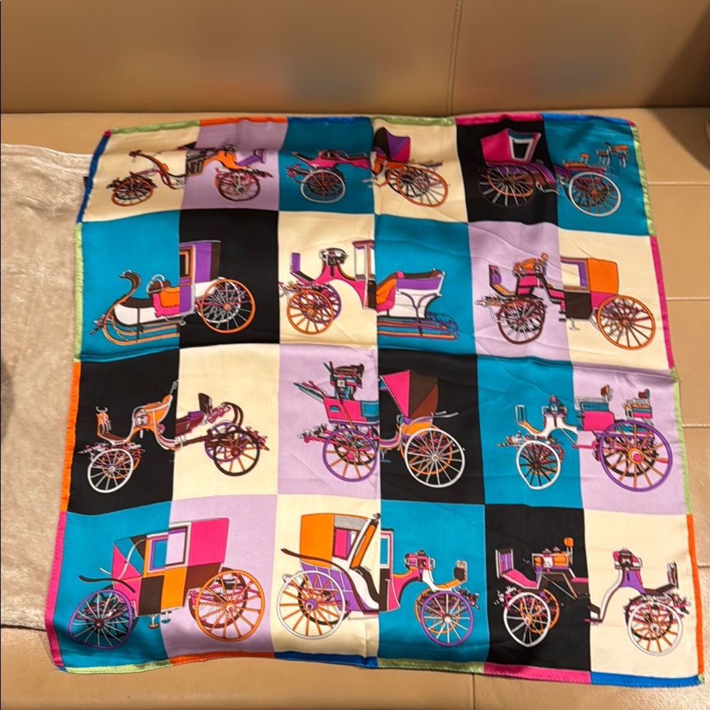 Colorful Carriage Print Scarf